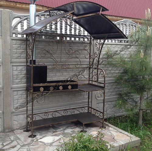 Мангал с крышей Мангал с крышей