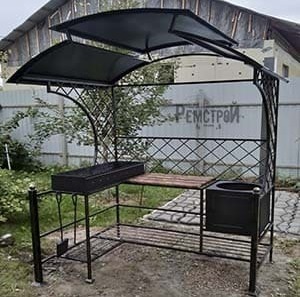 Мангал с крышей