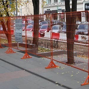 Ограждение секционное передвижное