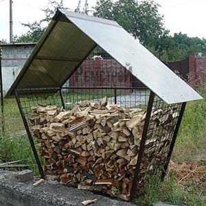 Дровница уличная с крышей (ДК-01Р)