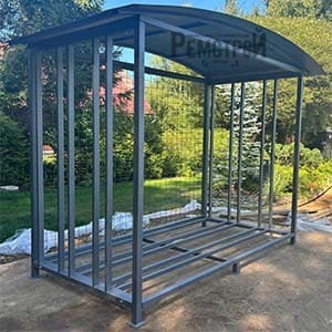 Дровница с крышей для дачи (ДКД-03Р)