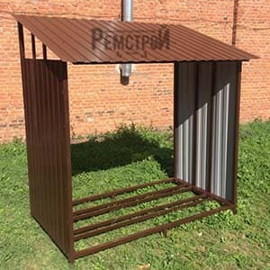 Дровница уличная с крышей (ДК-02Р)