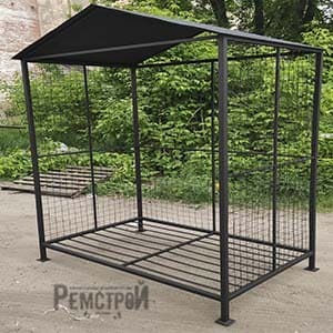 Дровница металлическая уличная (ДМУ-03Р)
