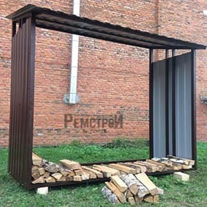 Дровница уличная с крышей (ДК-03Р)